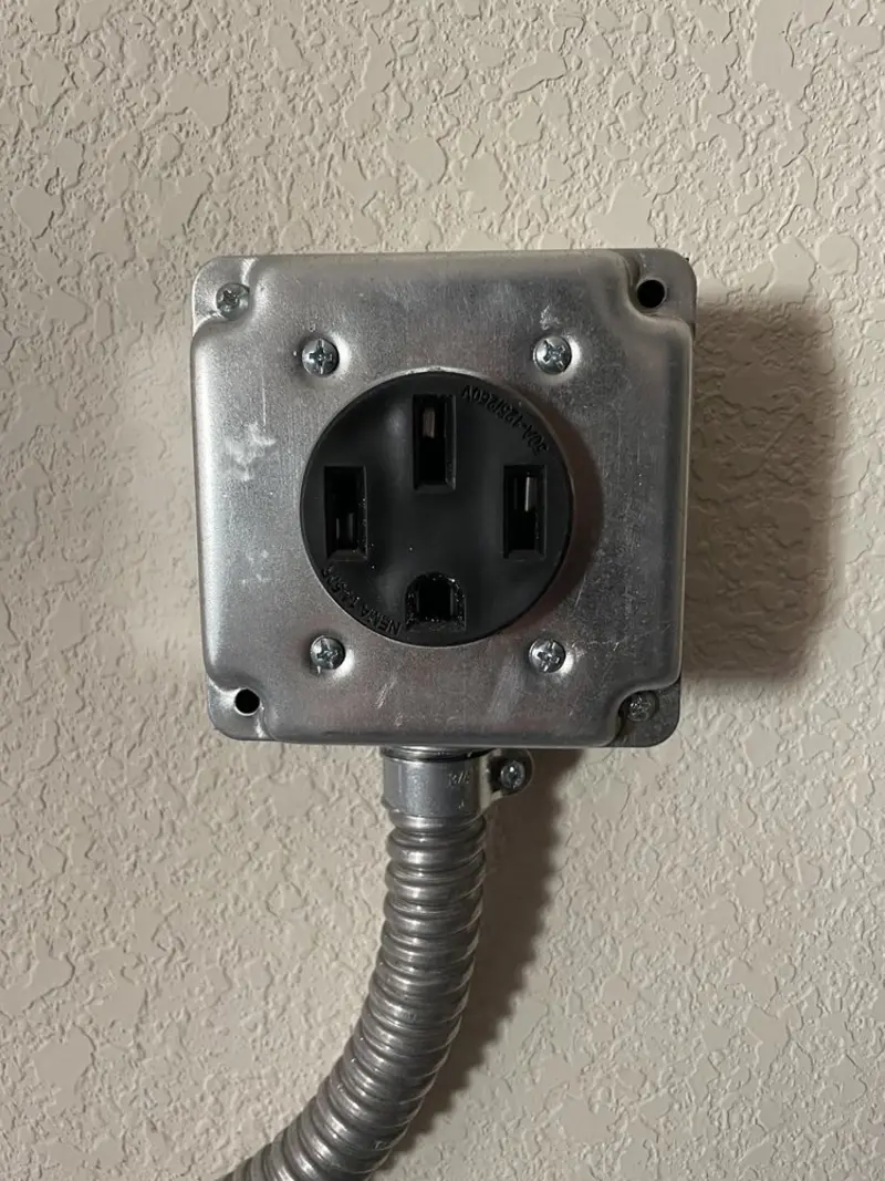 NEMA 14-50 outlet installed for Electrical Panel Upgrade in Kimberly